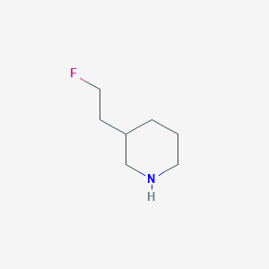 molecular formula C7H14FN B1525175 3-(2-氟乙基)哌啶 CAS No. 1219960-39-0