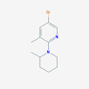 molecular formula C12H17BrN2 B1525182 5-Bromo-3-methyl-2-(2-methyl-1-piperidinyl)-pyridine CAS No. 1220036-18-9