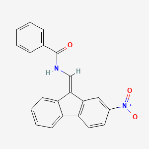 Benzamide, N-[(2-nitrofluoren-9-ylidene)methyl]-