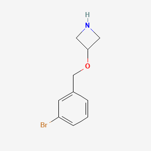 molecular formula C10H12BrNO B1525191 3-[(3-Bromobenzyl)oxy]azetidine CAS No. 1121634-25-0