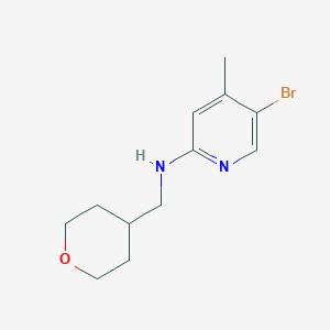 molecular formula C12H17BrN2O B1525193 5-Bromo-4-methyl-N-(tetrahydro-2H-pyran-4-ylmethyl)-2-pyridinamine CAS No. 1220029-53-7