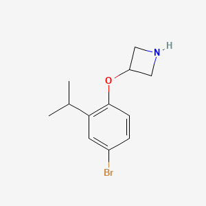 molecular formula C12H16BrNO B1525199 3-(4-Bromo-2-isopropylphenoxy)azetidine CAS No. 1220027-28-0