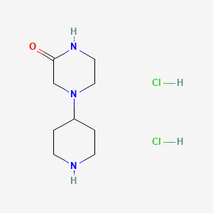 molecular formula C9H19Cl2N3O B1525203 4-(Piperidin-4-yl)piperazin-2-one dihydrochloride CAS No. 1219979-71-1