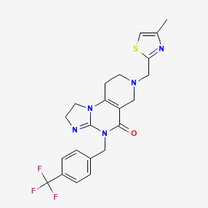 7-((4-Methylthiazol-2-yl)methyl)-4-(4-(trifluoromethyl)benzyl)-1,2,6,7,8,9-hexahydroimidazo[1,2-a]pyrido[3,4-e]pyrimidin-5(4H)-one