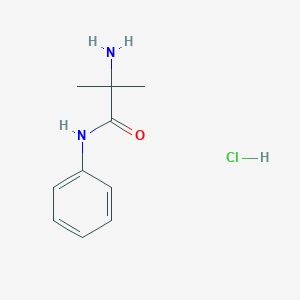 molecular formula C10H15ClN2O B1525207 2-Amino-2-methyl-N-phenylpropanamide hydrochloride CAS No. 1219964-09-6