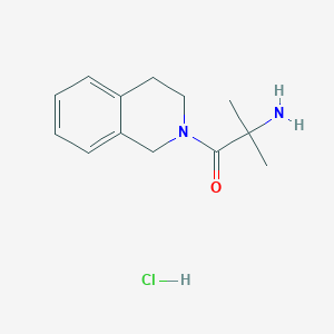molecular formula C13H19ClN2O B1525209 2-Amino-1-[3,4-dihydro-2(1H)-isoquinolinyl]-2-methyl-1-propanone hydrochloride CAS No. 1220033-50-0