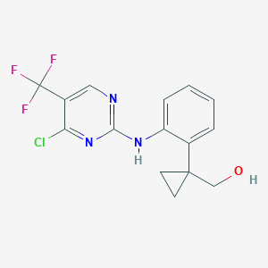 (1-(2-(4-Chloro-5-(trifluoromethyl)pyrimidin-2-ylamino)phenyl)cyclopropyl)methanol