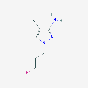 molecular formula C7H12FN3 B15252105 1-(3-fluoropropyl)-4-methyl-1H-pyrazol-3-amine 