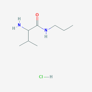 molecular formula C8H19ClN2O B1525218 盐酸 2-氨基-3-甲基-N-丙基丁酰胺 CAS No. 1236263-44-7