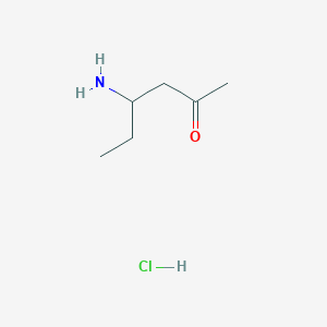 molecular formula C6H14ClNO B15252181 4-Aminohexan-2-one hydrochloride 