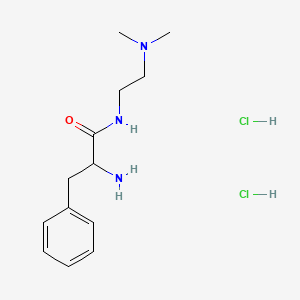 molecular formula C13H23Cl2N3O B1525219 2-氨基-N-[2-(二甲氨基)乙基]-3-苯基丙酰胺二盐酸盐 CAS No. 1246172-89-3
