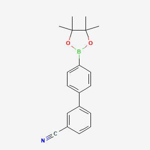 molecular formula C19H20BNO2 B15252249 4'-(4,4,5,5-Tetramethyl-1,3,2-dioxaborolan-2-yl)-[1,1'-biphenyl]-3-carbonitrile 