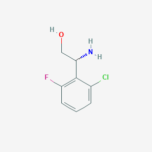 molecular formula C8H9ClFNO B15252253 (R)-2-Amino-2-(2-chloro-6-fluorophenyl)ethanol 