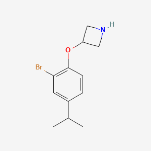 molecular formula C12H16BrNO B1525226 3-(2-Bromo-4-isopropylphenoxy)azetidine CAS No. 1220027-19-9
