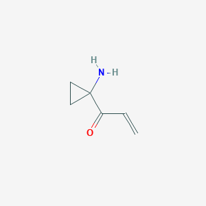 molecular formula C6H9NO B15252271 1-(1-Aminocyclopropyl)prop-2-en-1-one 