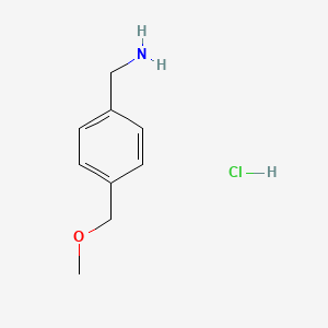 molecular formula C9H14ClNO B15252305 (4-(Methoxymethyl)phenyl)methanamine hydrochloride 