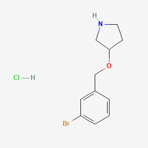 B1525231 3-[(3-Bromobenzyl)oxy]pyrrolidine hydrochloride CAS No. 1220034-84-3