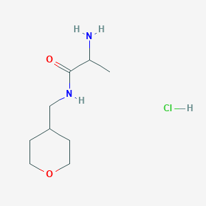 molecular formula C9H19ClN2O2 B1525233 2-氨基-N-(四氢-2H-吡喃-4-基甲基)-丙酰胺盐酸盐 CAS No. 1236261-42-9