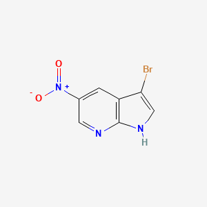 molecular formula C7H4BrN3O2 B1525236 3-溴-5-硝基-1H-吡咯并[2,3-b]吡啶 CAS No. 1190309-83-1