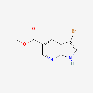 molecular formula C9H7BrN2O2 B1525237 methyl 3-bromo-1H-pyrrolo[2,3-b]pyridine-5-carboxylate CAS No. 1190322-65-6