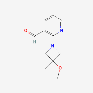 2-(3-Methoxy-3-methylazetidin-1-yl)pyridine-3-carbaldehyde