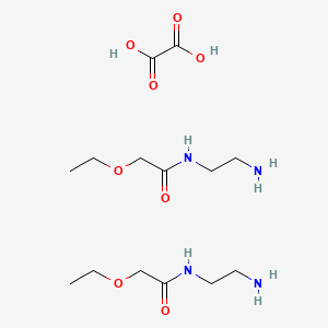 molecular formula C14H30N4O8 B15252385 N-(2-Aminoethyl)-2-ethoxyacetamidehemioxalate 