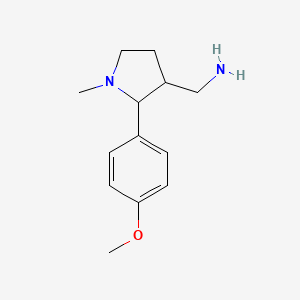 molecular formula C13H20N2O B15252405 [2-(4-Methoxyphenyl)-1-methylpyrrolidin-3-yl]methanamine 