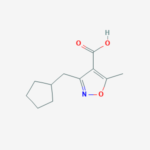 3-(Cyclopentylmethyl)-5-methyl-1,2-oxazole-4-carboxylic acid