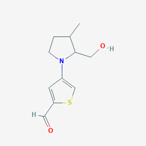 4-[2-(Hydroxymethyl)-3-methylpyrrolidin-1-yl]thiophene-2-carbaldehyde