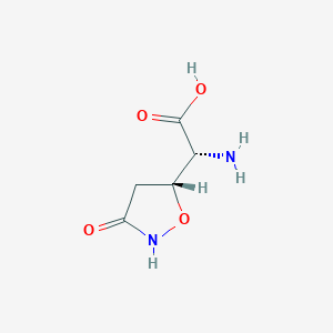 molecular formula C5H8N2O4 B15252450 (R)-2-Amino-2-((R)-3-oxoisoxazolidin-5-yl)aceticacid 