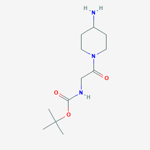 molecular formula C12H23N3O3 B15252478 tert-butyl N-[2-(4-aminopiperidin-1-yl)-2-oxoethyl]carbamate CAS No. 1305712-47-3