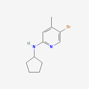 molecular formula C11H15BrN2 B1525248 5-溴-N-环戊基-4-甲基-2-吡啶胺 CAS No. 1220034-72-9