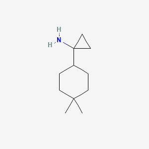 molecular formula C11H21N B15252498 1-(4,4-Dimethylcyclohexyl)cyclopropan-1-amine 