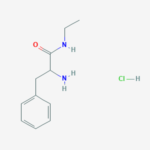 molecular formula C11H17ClN2O B1525252 2-氨基-N-乙基-3-苯基丙酰胺盐酸盐 CAS No. 1246172-66-6