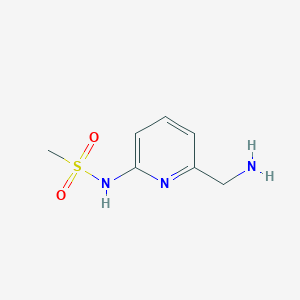 molecular formula C7H11N3O2S B15252523 N-[6-(Aminomethyl)pyridin-2-YL]methanesulfonamide 