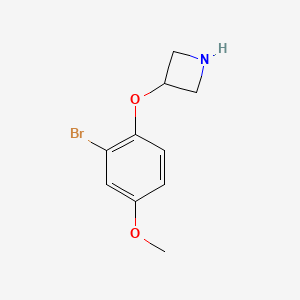 molecular formula C10H12BrNO2 B1525254 3-(2-Bromo-4-methoxyphenoxy)azetidine CAS No. 1220027-73-5