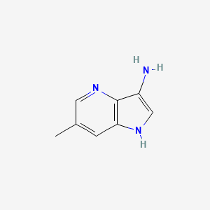 molecular formula C8H9N3 B1525255 6-甲基-1H-吡咯并[3,2-b]吡啶-3-胺 CAS No. 1190316-32-5