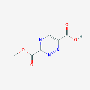 molecular formula C6H5N3O4 B15252577 3-(Methoxycarbonyl)-1,2,4-triazine-6-carboxylic acid 