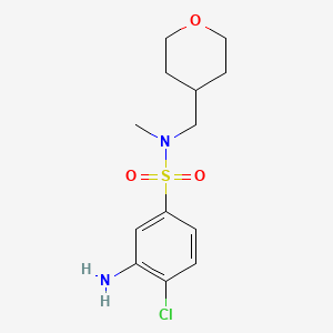 3-Amino-4-chloro-N-methyl-N-(tetrahydro-2H-pyran-4-ylmethyl)benzenesulfonamide