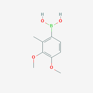 molecular formula C9H13BO4 B15252605 3,4-Dimethoxy-2-methylphenylboronic acid 