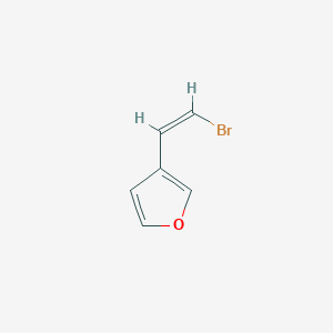 molecular formula C6H5BrO B15252607 3-[(1z)-2-Bromoethenyl]-furan 