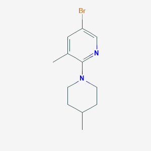 molecular formula C12H17BrN2 B1525263 5-溴-3-甲基-2-(4-甲基哌啶-1-基)吡啶 CAS No. 1220034-70-7