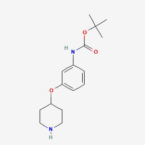 tert-butyl N-[3-(piperidin-4-yloxy)phenyl]carbamate