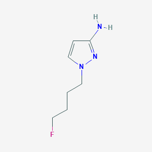 molecular formula C7H12FN3 B15252690 1-(4-Fluorobutyl)-1H-pyrazol-3-amine 