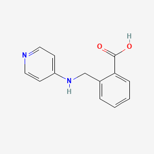 molecular formula C13H12N2O2 B15252702 2-((Pyridin-4-ylamino)methyl)benzoic acid 