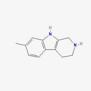 molecular formula C12H14N2 B15252709 7-Methyl-1H,2H,3H,4H,9H-pyrido[3,4-B]indole 