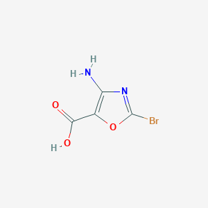 molecular formula C4H3BrN2O3 B15252713 4-Amino-2-bromooxazole-5-carboxylic acid 