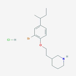 3-{2-[2-Bromo-4-(sec-butyl)phenoxy]-ethyl}piperidine hydrochloride