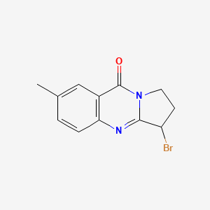 3-bromo-7-methyl-1H,2H,3H,9H-pyrrolo[2,1-b]quinazolin-9-one