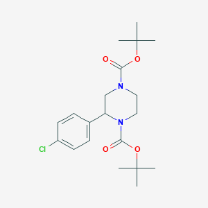 Di-tert-butyl 2-(4-chlorophenyl)piperazine-1,4-dicarboxylate